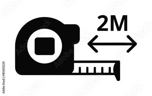 Distance Measurement Safety Vector Icon