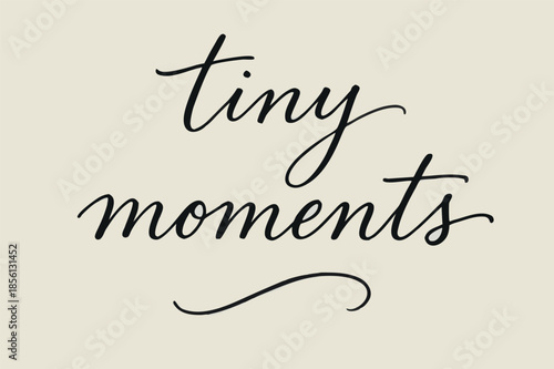 Tiny Moments Handwritten Calligraphy Illustration