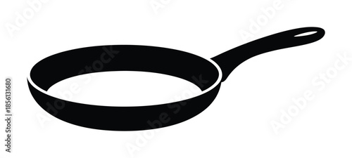 Frying pan cookware vector icon