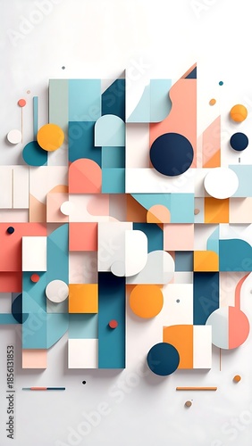 Artistic geometric pattern design with modern abstract style high resolution image