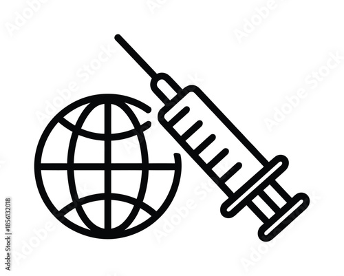 Global Vaccination Vector Illustration