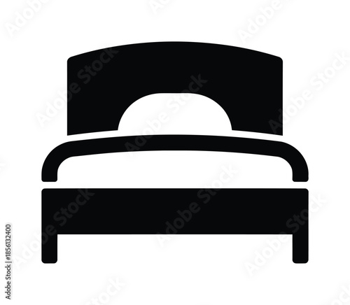 Bed vector icon bedroom furniture