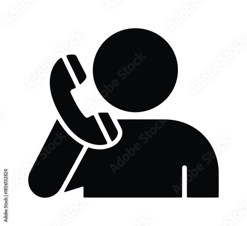 Phone call vector icon communication support