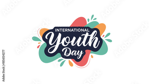 International Youth Day colorful illustration with vibrant design  