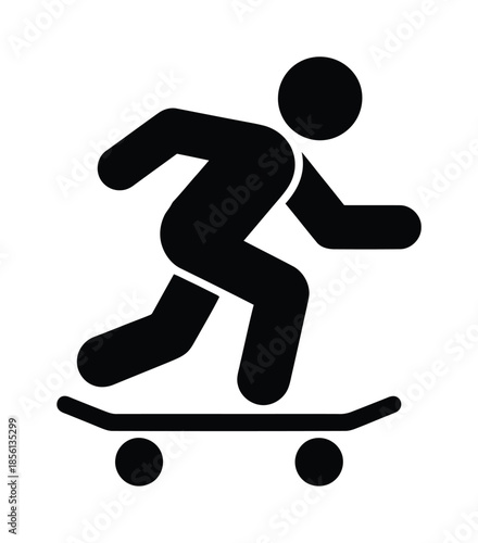 Skateboard sport activity icon vector