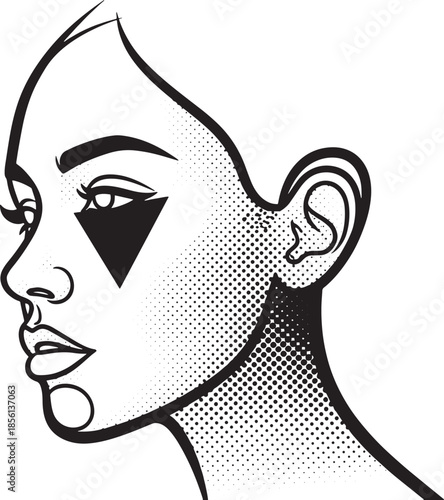 Retro Halftone Modern Professional South Asian Man Vector Illustration, Young Indian or Bangladeshi Male Character Portrait for Business Avatar, Flat Design Style Isolated