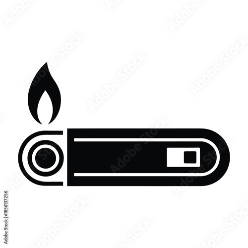 Cigarette lighter flame vector illustration