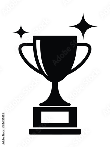 Award trophy cup success achievement vector icon