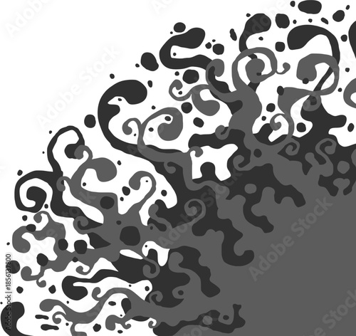 decorative sun illustration; ornamental solar corner adornment