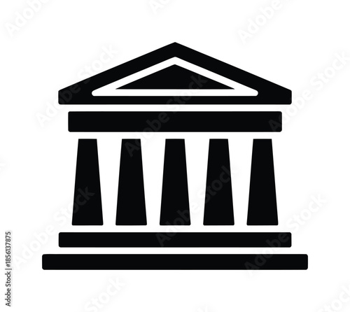 classical government building pillar vector icon
