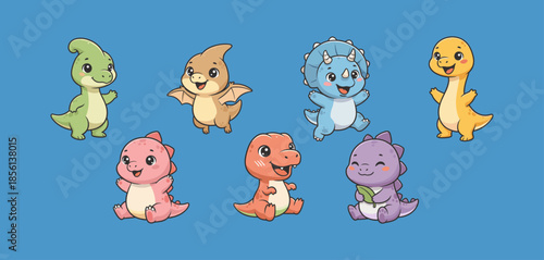 Cute Cartoon Baby Dinosaurs Collection