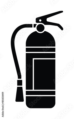 Fire extinguisher safety equipment vector icon