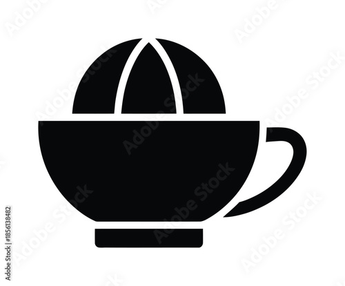 Kitchen citrus juicer tool vector icon illustration