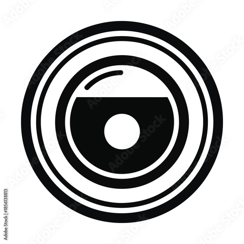 Camera lens vector icon photography focus