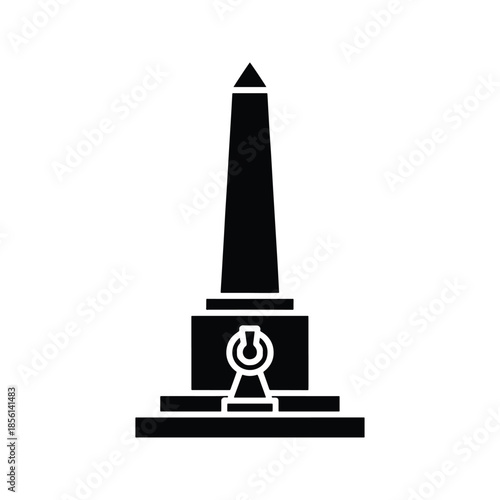 Monument silhouette historical memorial structure icon