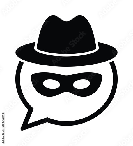 anonymous chat spy mask vector illustration