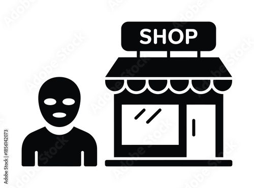 Shop Theft Robbery Vector