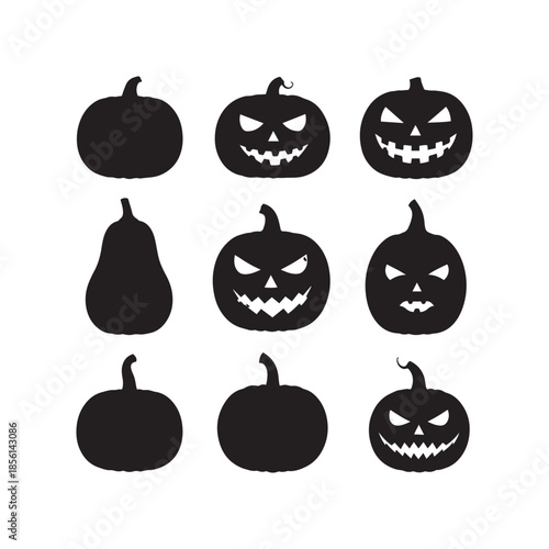  Pumpkins Silhouettes Collection