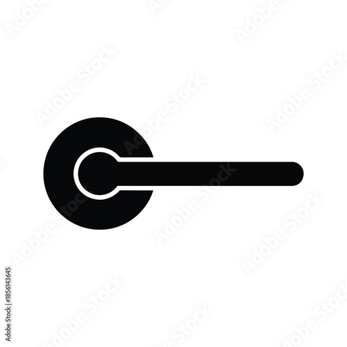 Door handle silhouette lever style icon