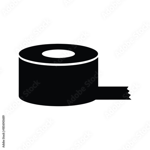 Packet tape silhouette adhesive packing roll icon