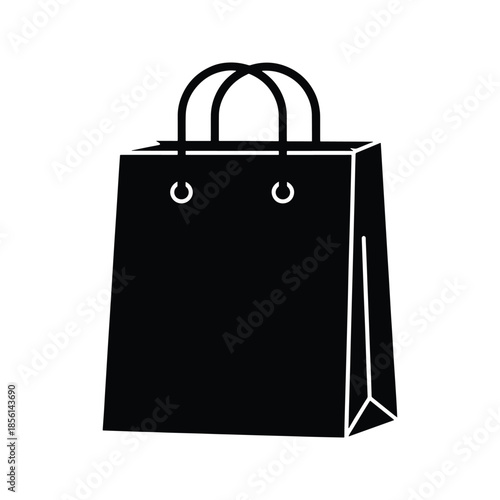 Packet bag silhouette shopping carry bag icon