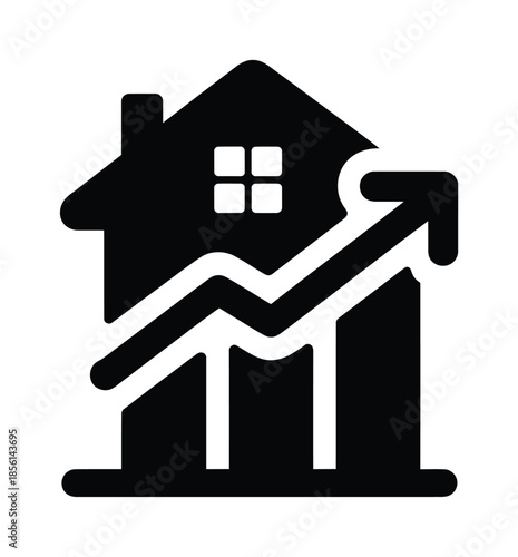 Real estate growth vector icon property investment