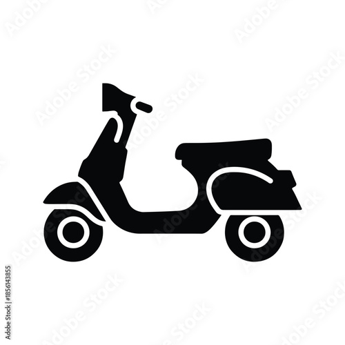 Scooter silhouette two wheeler transport icon