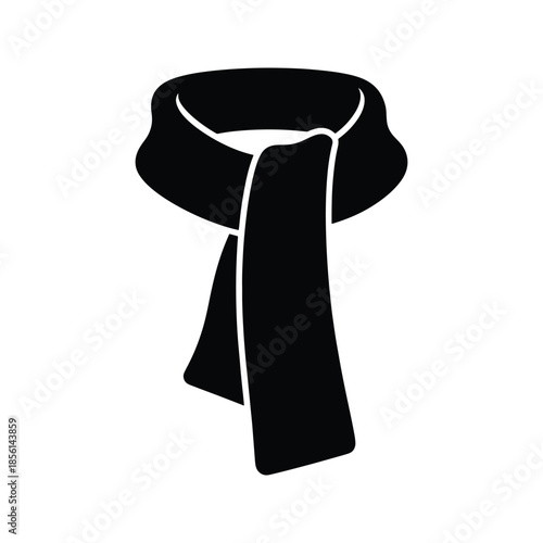 Scarf silhouette long fabric fashion accessory icon