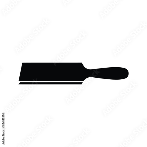 Scraper silhouette flat blade hand tool icon