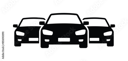 Car fleet vector icon transportation service