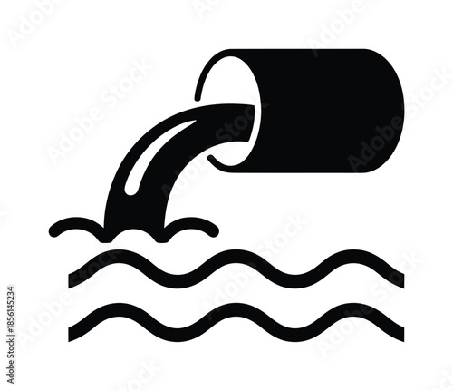 Waste water pollution environment vector