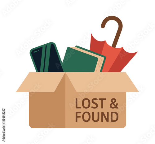 Lost and found items service vector