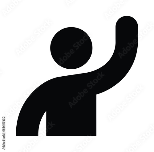 Raise hand volunteer participation vector