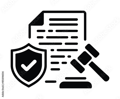 Legal Document Protection Compliance Vector