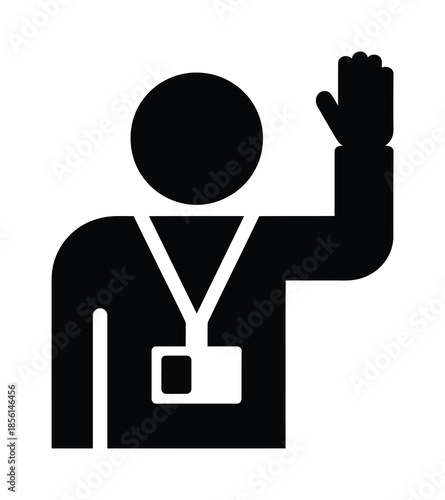 Identification Badge Staff Employee Vector