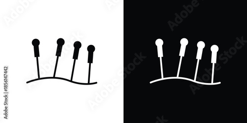 Acupuncture icons. Glyph Symbol. Isolated Vector Illustration pack