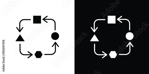 Adaptation icons. Glyph Symbol. Isolated Vector Illustration pack