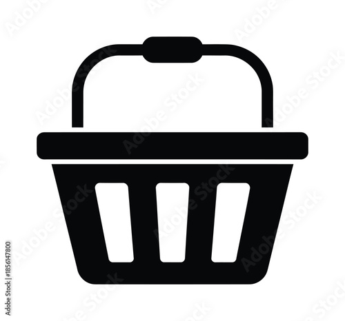 Shopping basket retail store vector