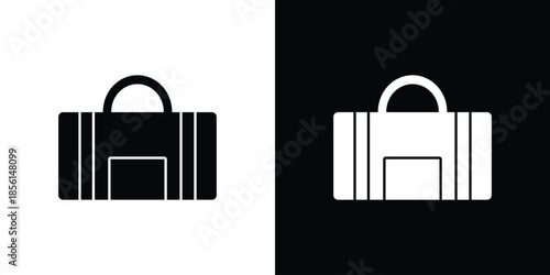 Barrel handbag icons. Glyph Symbol. Isolated Vector Illustration pack