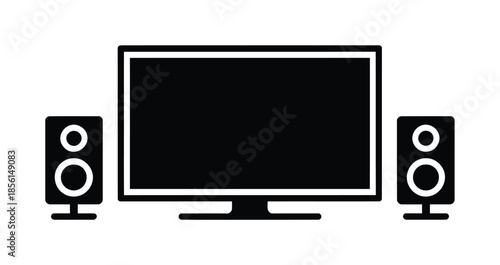 Home Entertainment Television Audio Vector