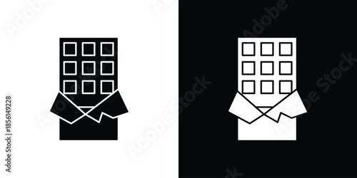 Chocolate icons. Glyph Symbol. Isolated Vector Illustration pack