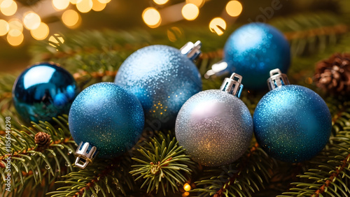 New Year's Eve bokeh effect with white and gold glowing circles and small shimmering particles on a dark golden-brown background
