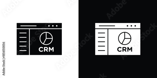 CRM icons. Glyph Symbol. Isolated Vector Illustration pack