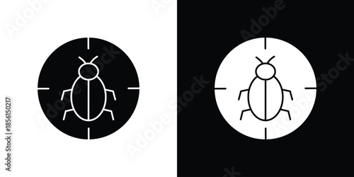 Debug icons. Glyph Symbol. Isolated Vector Illustration pack