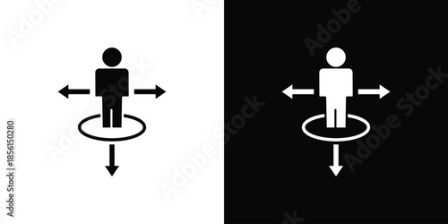 Decision making icons. Glyph Symbol. Isolated Vector Illustration pack