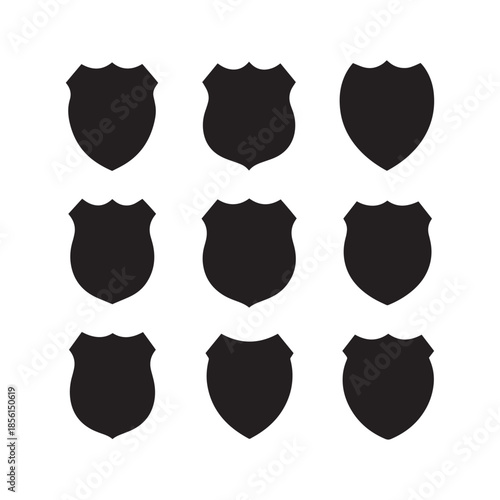 Police Badge Silhouettes Collection