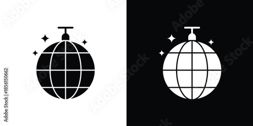 Disco ball icons. Glyph Symbol. Isolated Vector Illustration pack