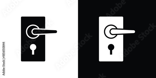 Doorknob icons. Glyph Symbol. Isolated Vector Illustration pack
