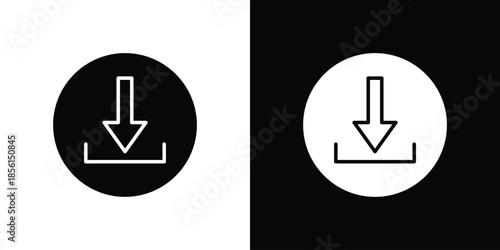 Download icons. Glyph Symbol. Isolated Vector Illustration pack