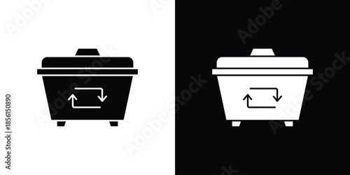 Dumpster icons. Glyph Symbol. Isolated Vector Illustration pack